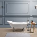 Enamel Double Slipper Mewah Bathtub Clawfoot Freestanding